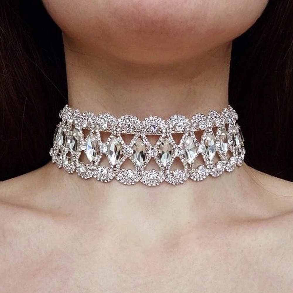 Bridal Multi-Use Crystal Choker Necklace Headband